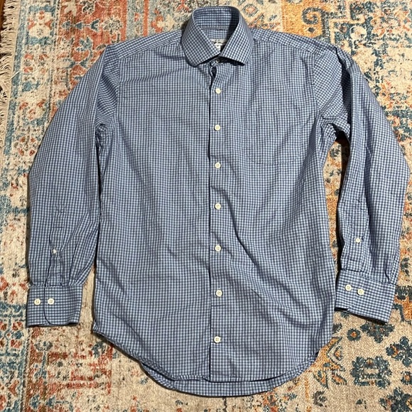 Peter Millar Other - Peter Millar blue checked gingham button up
